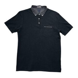 Good Man Brand Men's‎ Size Large Black & Gray Cotton Polo